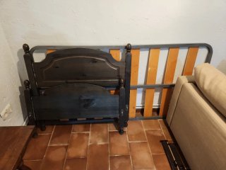 CAMA INDIVIDUAL CON SOMIER Y  CABECEROS