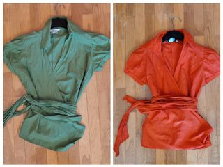 CAMISAS blusas ZARA MUJER VERDE Y NARANJA 