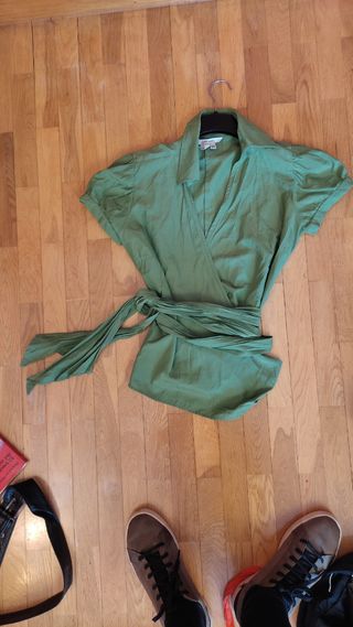 CAMISAS blusas ZARA MUJER VERDE Y NARANJA 