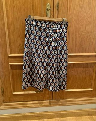 Falda midi estampada