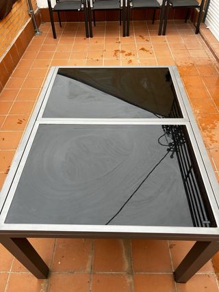 Conjunto jardin: Mesa extensible y 4 sillas jardin