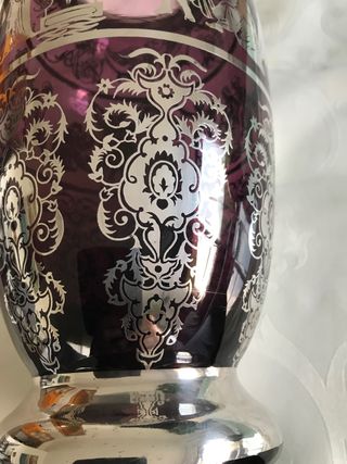 Jarron cristal y plata