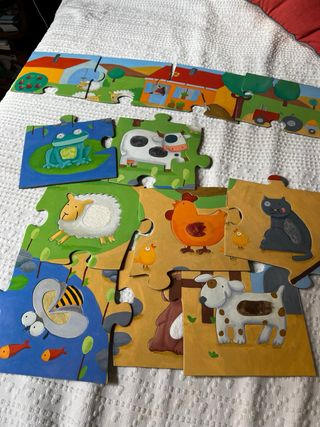 Puzzle gigante tattile - djeco - nuovo - bimbi 3+