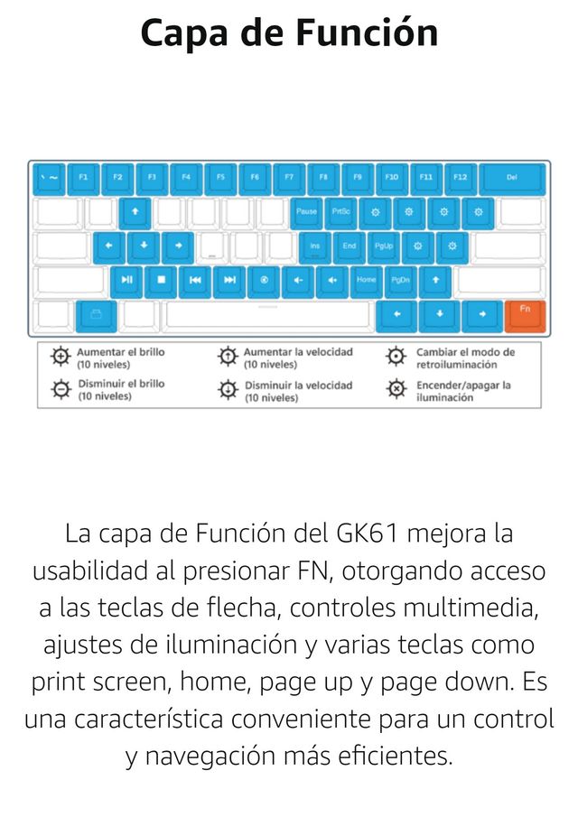 Teclado español multicolor mecánico gaming