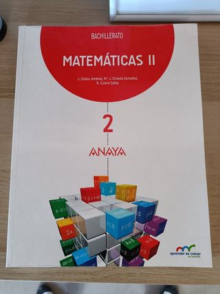 Libro matemáticas 2 bachillerato Anaya