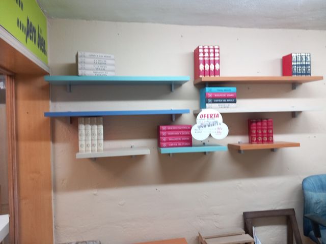 Estanterías con soportes para pared