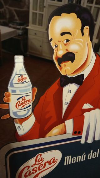CARTEL MENÚ DEL DÍA GASEOSA LA CASERA AÑOS 70