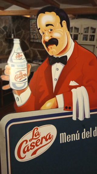CARTEL MENÚ DEL DÍA GASEOSA LA CASERA AÑOS 70