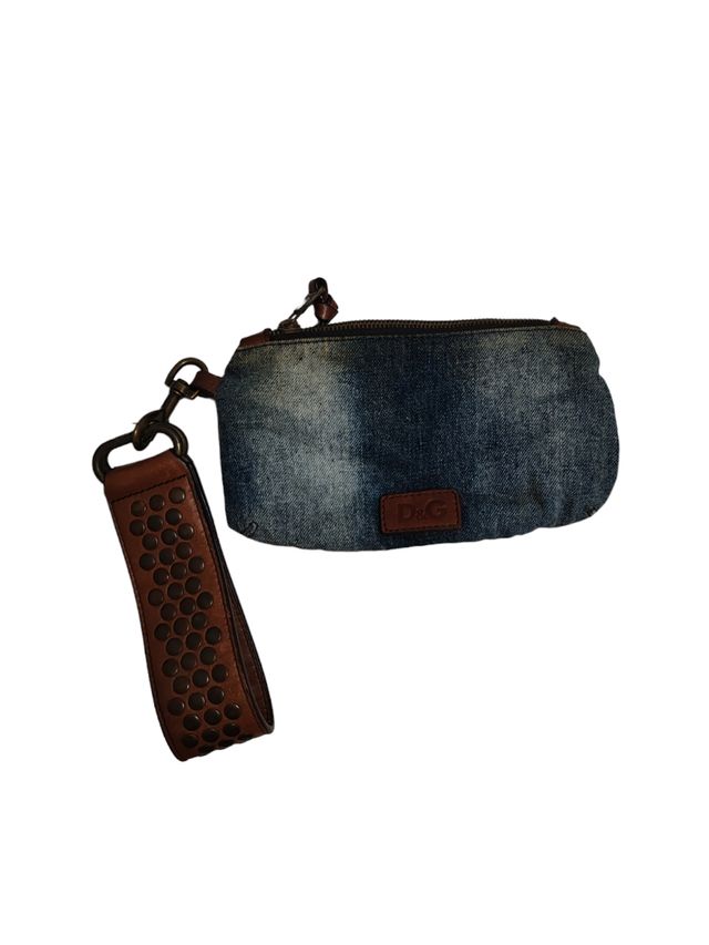 Bolso shopper D&G denim y cuero marrón