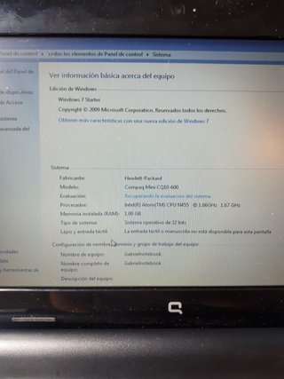 Mini ordenador portátil Compaq Mini