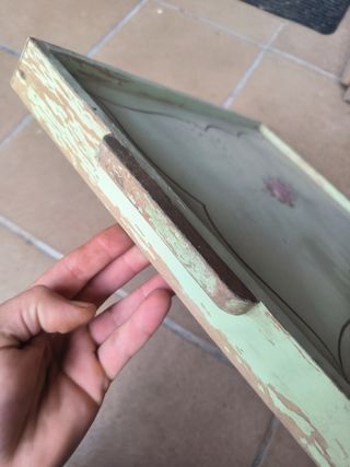 Mesa de cama madera antigua vintage