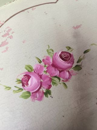 Mesa de cama madera antigua vintage