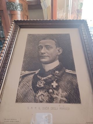 Incisione autentica 1915 Duca degli Abruzzi
