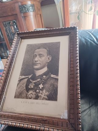 Incisione autentica 1915 Duca degli Abruzzi