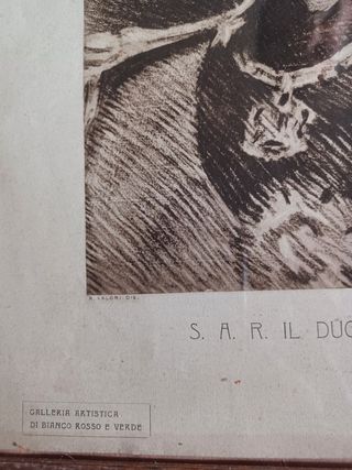 Incisione autentica 1915 Duca degli Abruzzi