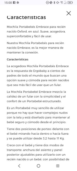 Mochila portabebé