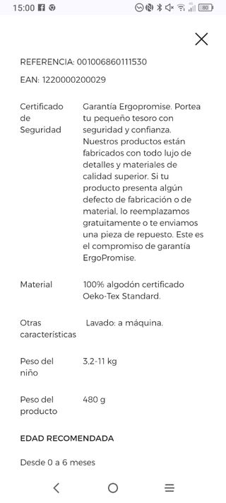 Mochila portabebé
