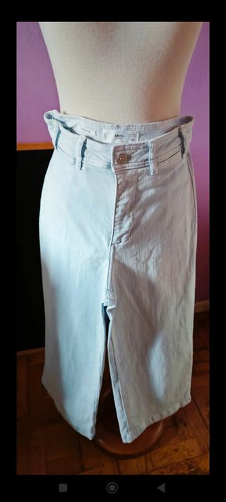 Pantalon ancho claro 10 euros S Mango