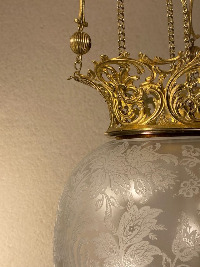 Lámpara o farol antiguo de farmacia