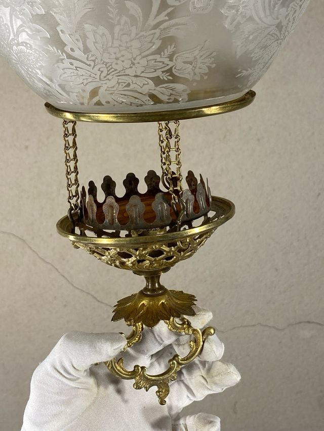 Lámpara o farol antiguo de farmacia