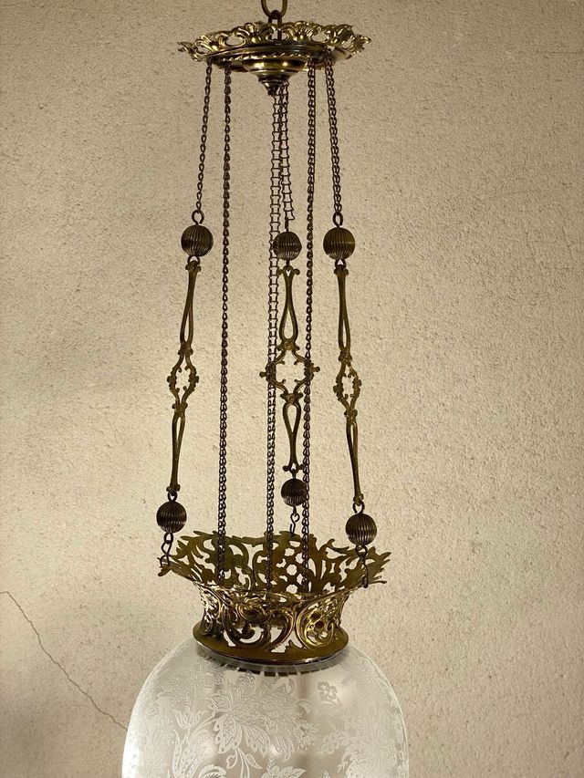 Lámpara o farol antiguo de farmacia