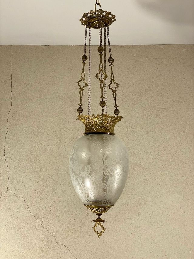 Lámpara o farol antiguo de farmacia