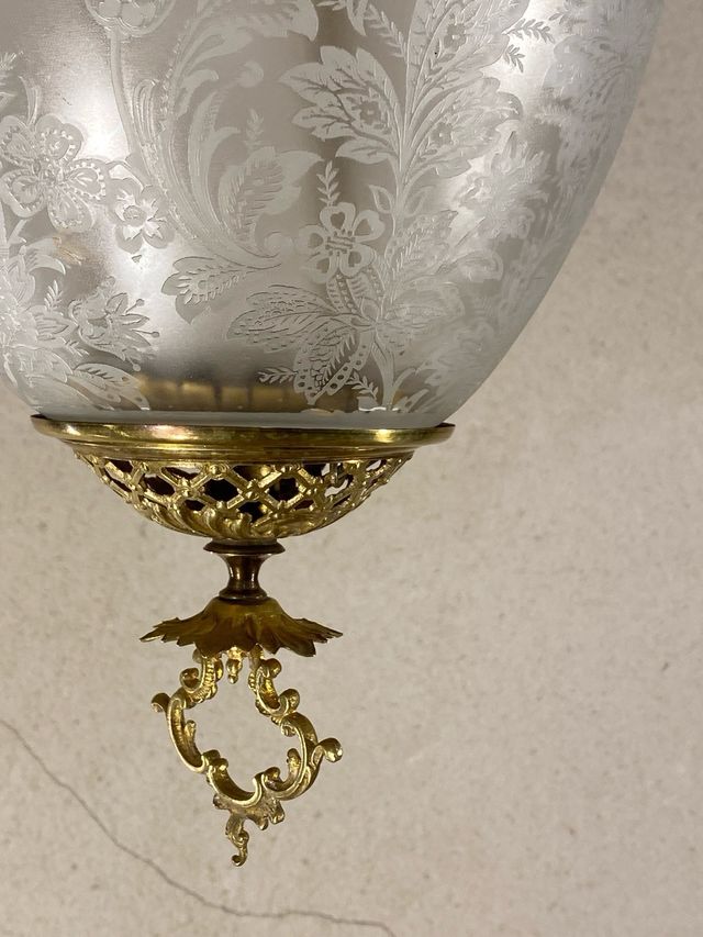 Lámpara o farol antiguo de farmacia