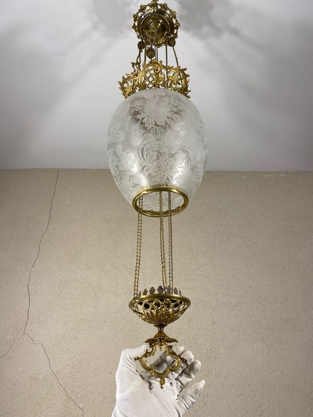 Lámpara o farol antiguo de farmacia