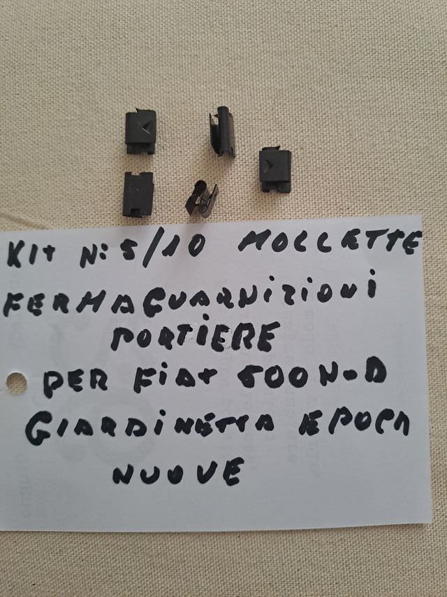 Kit mollette fermaguarnizioni porte x Fiat 500 d