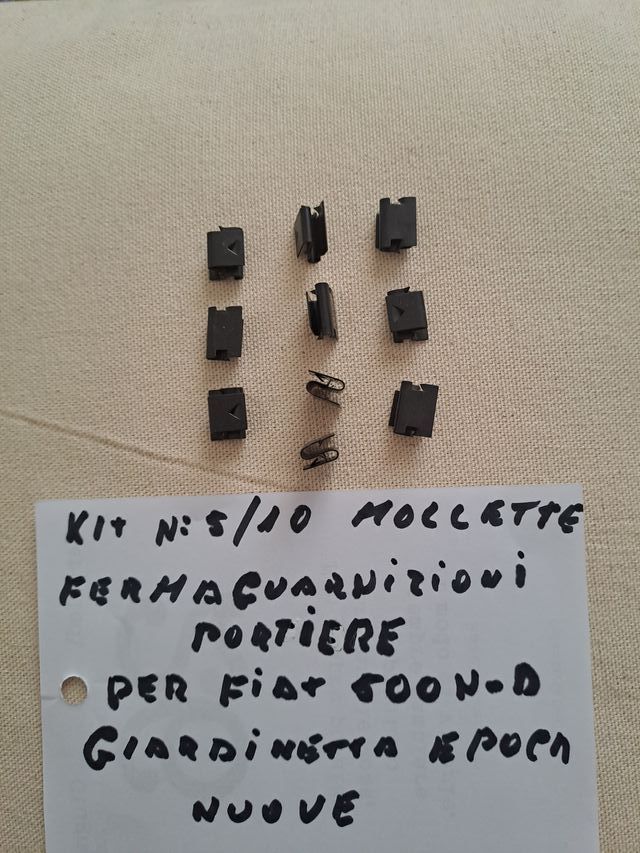 Kit mollette fermaguarnizioni porte x Fiat 500 d