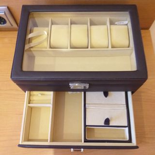 Estuche caja organizador relojes y joyas 