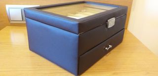 Estuche caja organizador relojes y joyas 