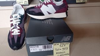 New Balance 327 T39,5 Verde botella y naranja teja