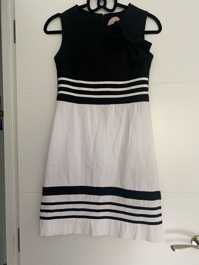 ALMATRICHI. vestido verano blanco y negro