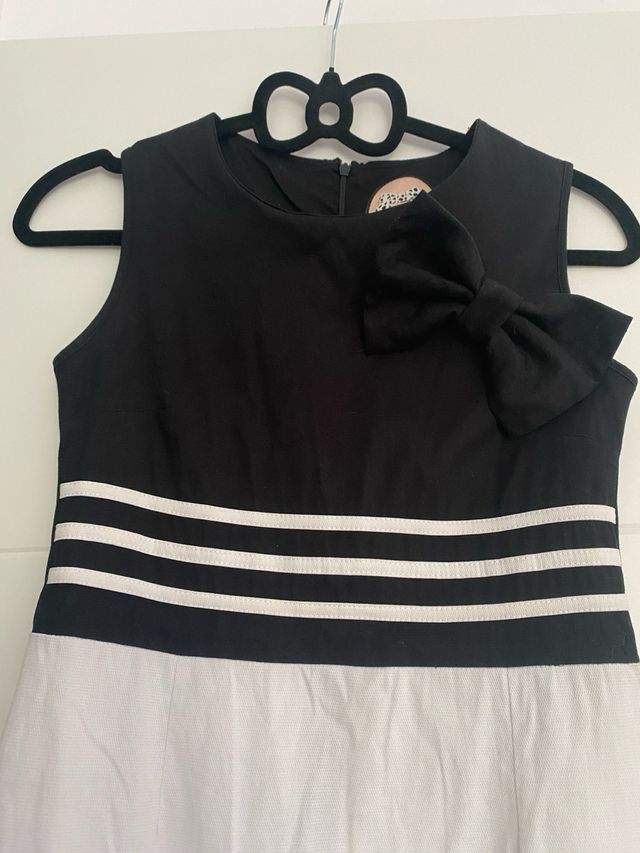 ALMATRICHI. vestido verano blanco y negro