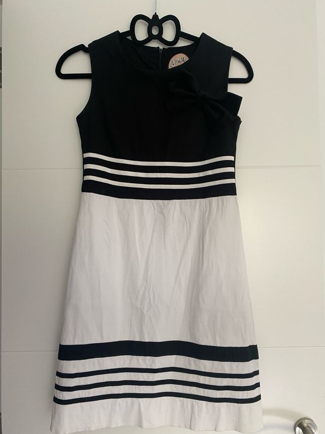 ALMATRICHI. vestido verano blanco y negro