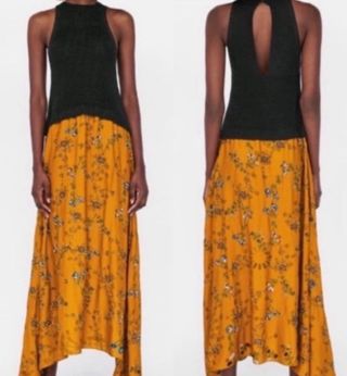 Vestido abalorios Zara