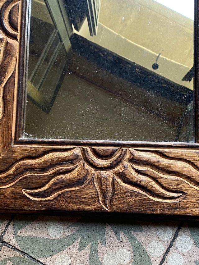 LIQUIDACIÓN ESPEJO MADERA TALLADA!