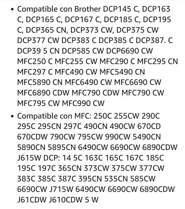 Cartuchos tinta brother