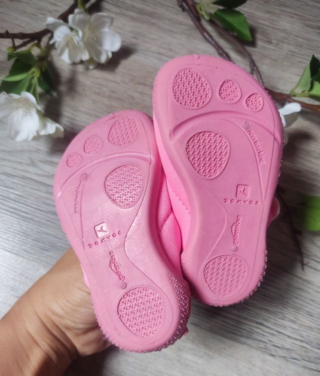 Escarpines cangrejeras rosas domyos 21