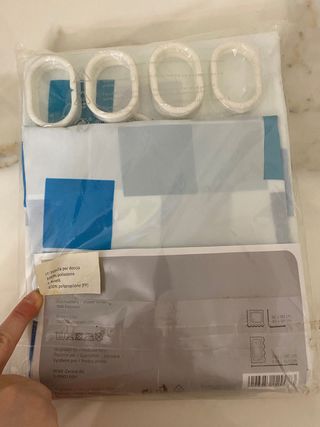 Tenda per doccia + anelli 