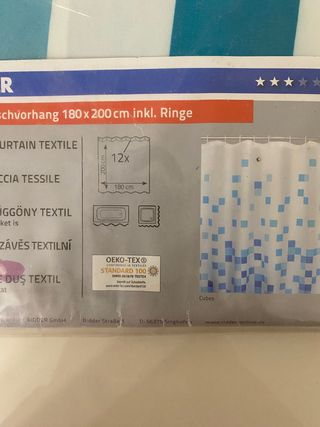 Tenda per doccia + anelli 