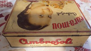 Scatola vintage Ambrosoli Cara-mou