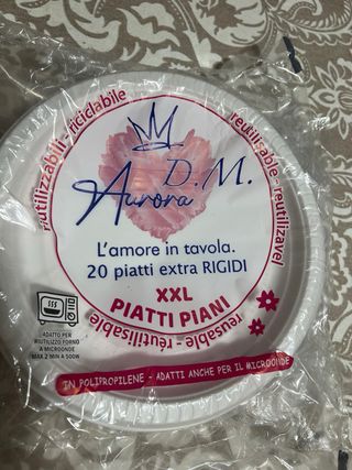 Piatti di plastica xxl polipropilene