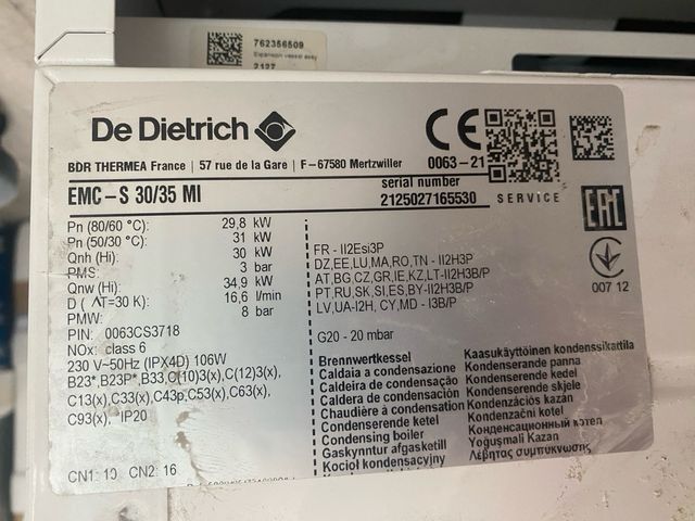 Caldera Gas De Dietrich CASI SIN USO