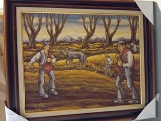 Cuadro pintado al oleo autor M.Sanz.Incluido Marco