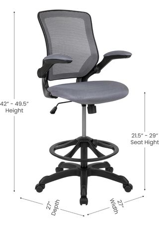 Silla oficina gris oscuro