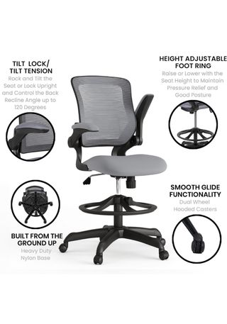 Silla oficina gris oscuro