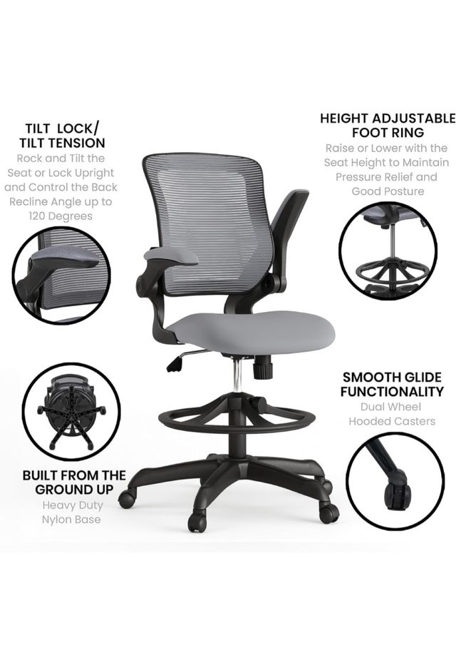 Silla oficina gris oscuro