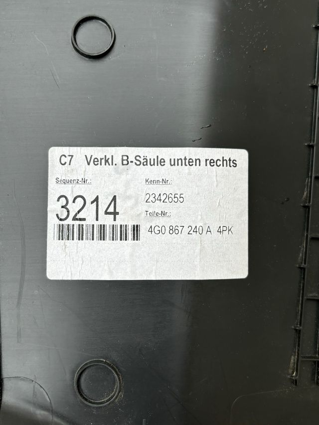 Plásticos interiores para Audi A6